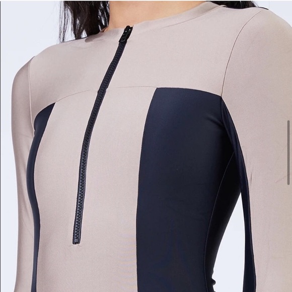 Anthro PilyQ Colorblock RashGuard One Piece Swim - Picture 5 of 10